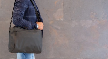 Logo trade business gift photo of: Fashion black 15.6" laptop bag PVC free