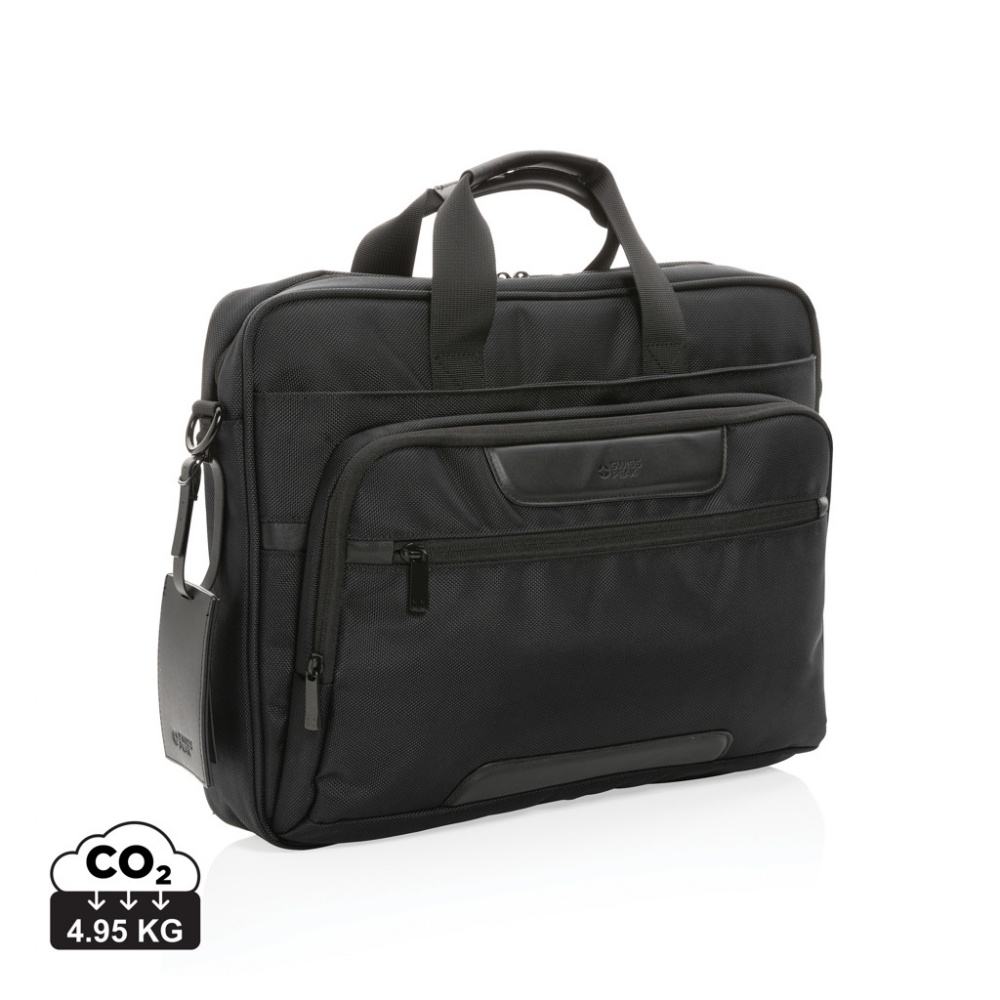 Logo trade promotional gifts image of: Swiss Peak AWARE™ RPET Voyager 15.6" laptop bag
