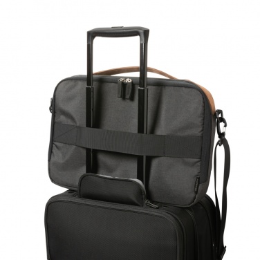 Logo trade promotional merchandise photo of: Impact AWARE™ 300D two tone deluxe 15.6" laptop bag