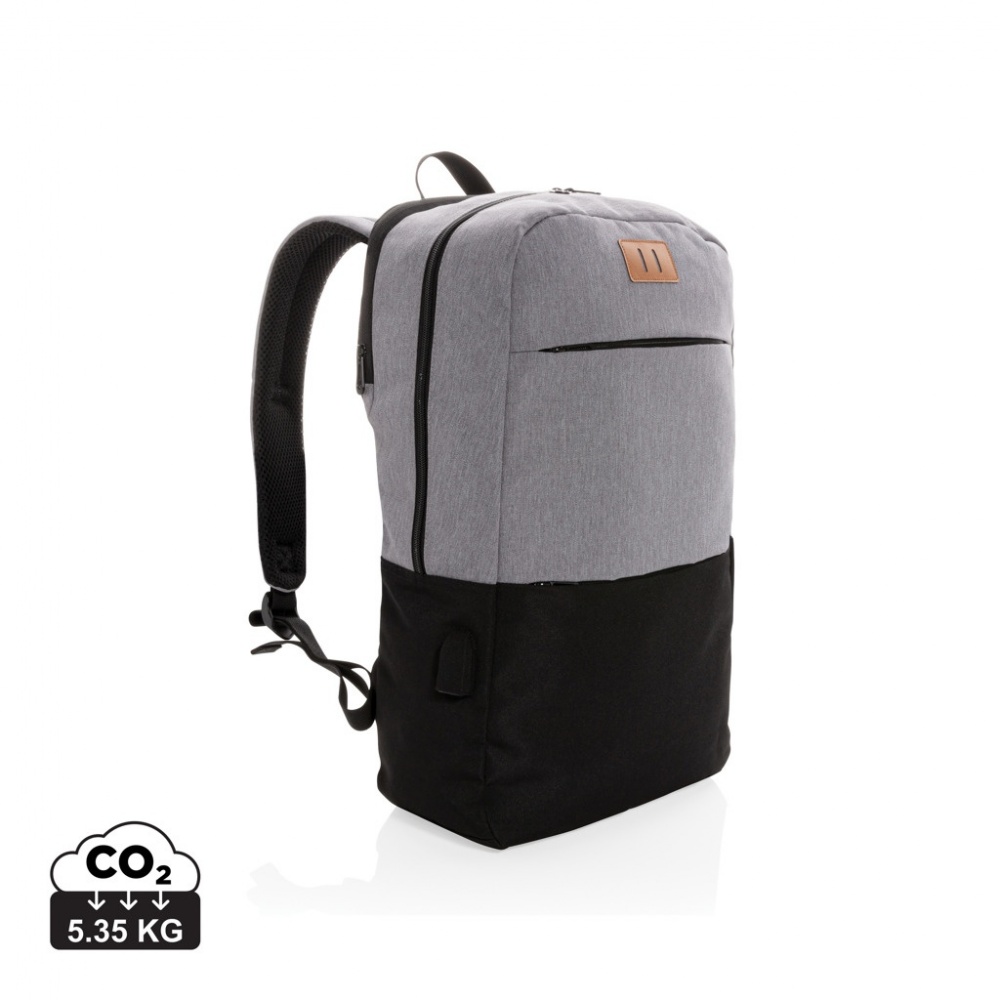 Logotrade promotional item picture of: Modern 15.6" USB & RFID laptop backpack PVC free