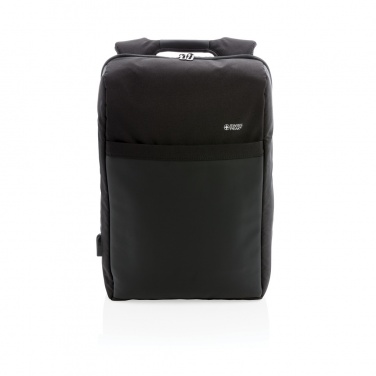 Logo trade promotional gifts picture of: Swiss Peak 15" anti-theft RFID & USB backpack PVC free