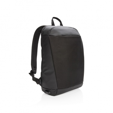 Logo trade promotional item photo of: Madrid anti-theft RFID USB laptop backpack PVC free