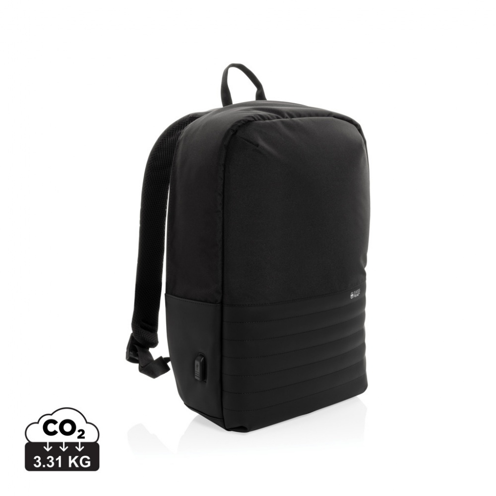 Logo trade promotional products picture of: Swiss Peak AWARE™ RFID anti-theft 15.6'' laptop backpack