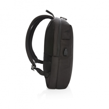 Logotrade promotional gift image of: Swiss Peak AWARE™ RFID and USB A laptop backpack