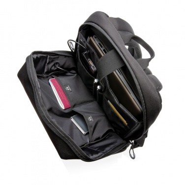 Logo trade promotional gifts image of: Swiss Peak AWARE™ RFID and USB A laptop backpack