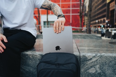 Logo trade promotional products picture of: Armond AWARE™ RPET 15.6 inch deluxe laptop backpack