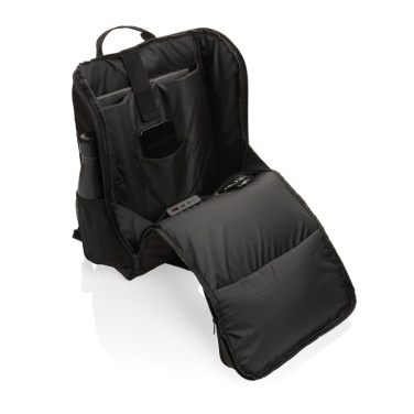Logo trade promotional product photo of: Pedro AWARE™ RPET deluxe backpack with 5W solar panel