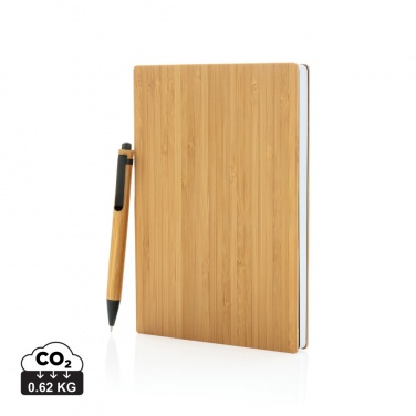 Logotrade corporate gifts photo of: A5 Bamboo notebook & pen set