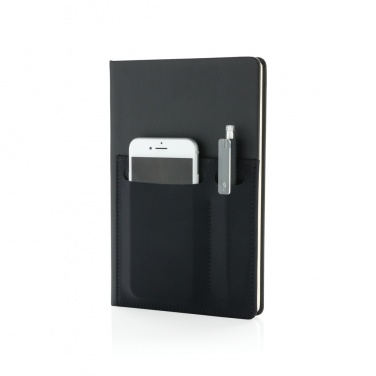 Logo trade promotional giveaways image of: A5 Deluxe notebook with smart pockets