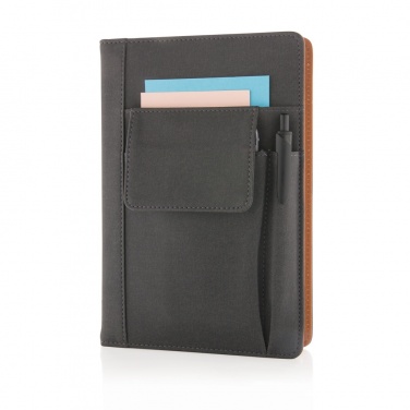 Logo trade promotional merchandise image of: Notebook with phone pocket