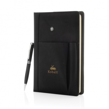 Logo trade business gifts image of: Refillable notebook and pen set