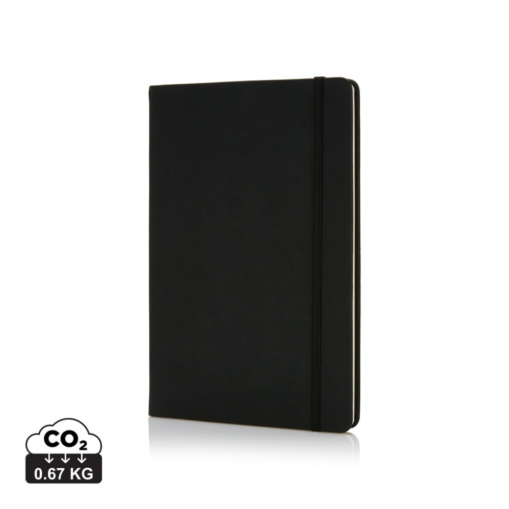 Logo trade promotional items picture of: Deluxe hardcover PU A5 notebook