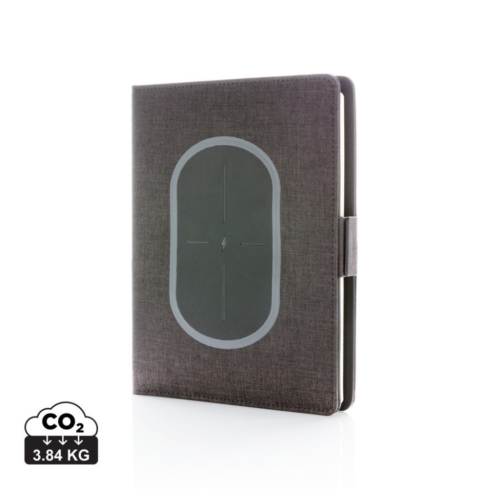 Logotrade corporate gift picture of: Air 5W wireless charging notebook cover A5