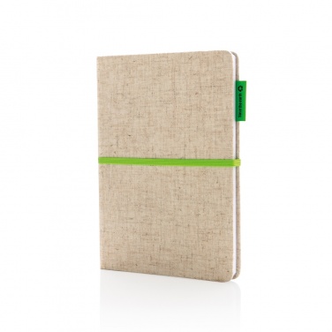 Logo trade advertising products picture of: A5 jute notebook