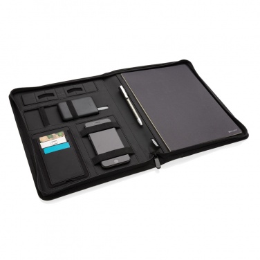 Logotrade promotional item picture of: Air 5W wireless charging portfolio A4 w/ 5000 mAh powerbank