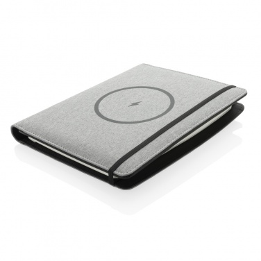 Logo trade promotional product photo of: Air 5W wireless charging notebook with 5000mAh powerbank