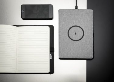Logo trade promotional products image of: Air 5W wireless charging refillable journal cover A5