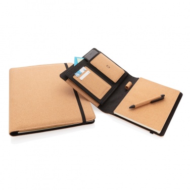 Logotrade promotional gift image of: Deluxe cork portfolio A4 with pen
