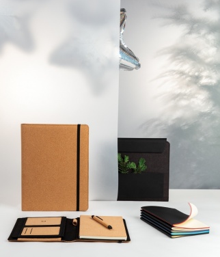 Logo trade promotional gifts picture of: Deluxe cork portfolio A4 with pen