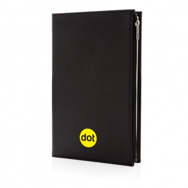 Logo trade promotional items picture of: Swiss Peak A5 PU notebook with zipper pocket