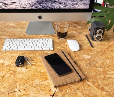 Logo trade promotional gifts picture of: Cork hardcover notebook A5