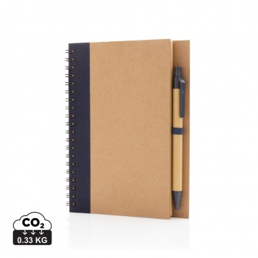 Logotrade promotional merchandise photo of: Kraft spiral notebook with pen