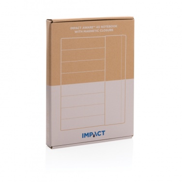 Logo trade promotional merchandise picture of: Impact Aware™ A5 notebook with magnetic closure