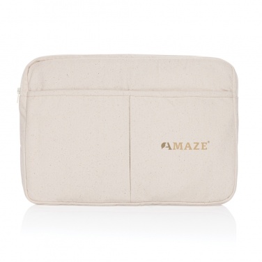 Logotrade business gifts photo of: Laluka AWARE™ recycled cotton 15.6 inch laptop sleeve