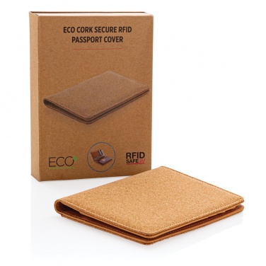 Logotrade promotional gift image of: Cork secure RFID passport cover