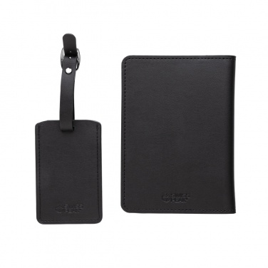 Logo trade promotional giveaways picture of: Swiss Peak GRS recycled PU travel gift set