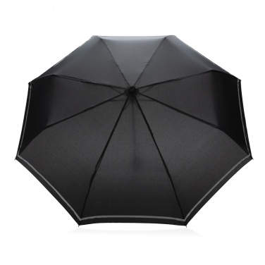 Logo trade corporate gifts image of: 20.5"Impact AWARE™ RPET 190T pongee mini reflective umbrella