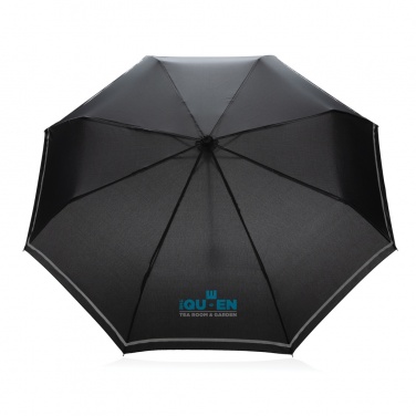 Logo trade corporate gifts image of: 20.5"Impact AWARE™ RPET 190T pongee mini reflective umbrella