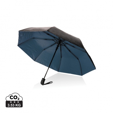 Logo trade promotional products image of: 21" Impact AWARE™ RPET 190T Pongee dual colour mini umbrella