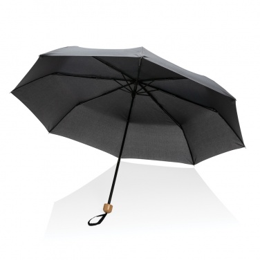 Logotrade promotional giveaway image of: 20.5" Impact AWARE™ RPET 190T Pongee bamboo mini umbrella