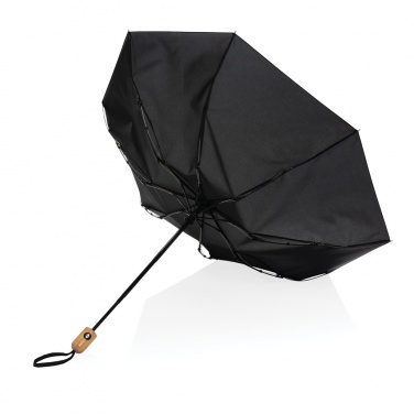 Logotrade business gifts photo of: 21" Impact AWARE™ RPET 190T bamboo auto open/close umbrella