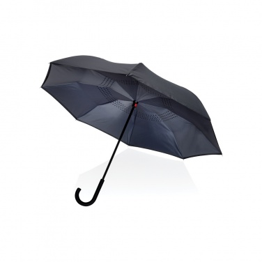 Logo trade advertising product photo of: 23" Impact AWARE™ RPET 190T reversible umbrella