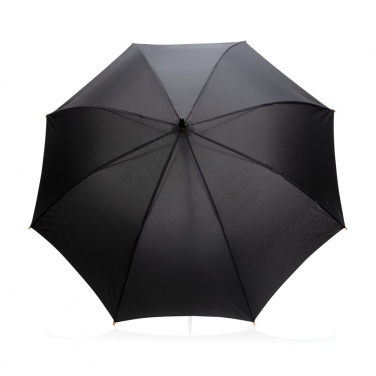 Logo trade promotional item photo of: 23" Impact AWARE™ RPET 190T auto open bamboo umbrella