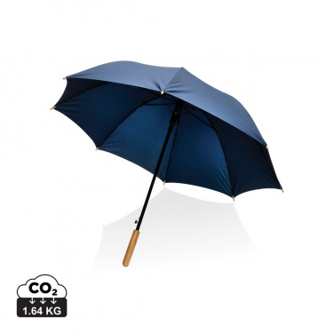 Logotrade promotional product picture of: 23" Impact AWARE™ RPET 190T auto open bamboo umbrella
