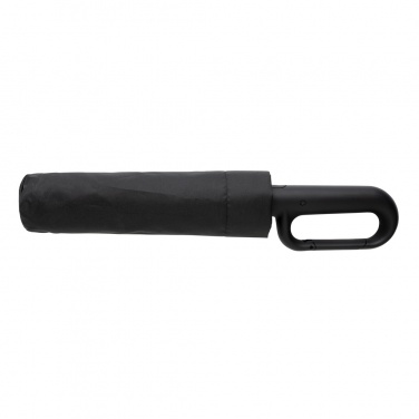 Logo trade corporate gifts image of: Yara 21" AWARE™ RPET solid colour umbrella with carabiner
