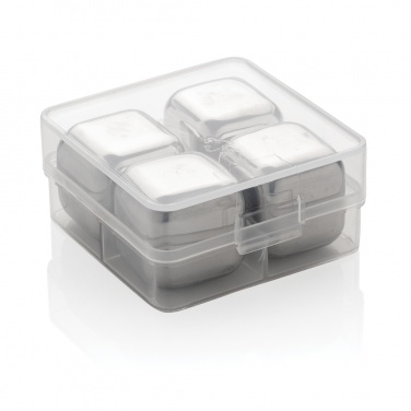 Logotrade advertising products photo of: Re-usable stainless steel ice cubes 4pc