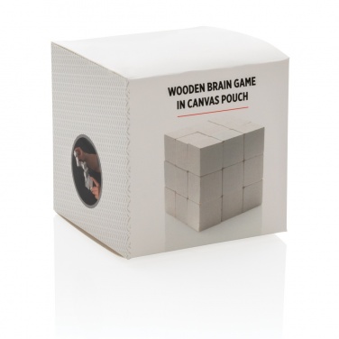 Logotrade promotional gifts photo of: Wooden brain game in canvas pouch