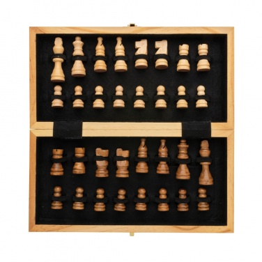 Logo trade corporate gift photo of: Luxury wooden foldable chess set