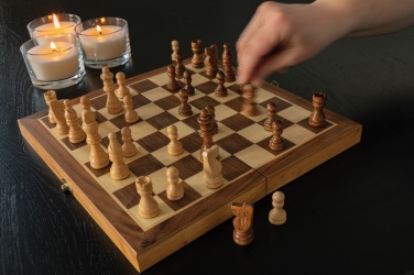 Logotrade corporate gift picture of: Luxury wooden foldable chess set