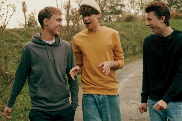 Logo trade promotional merchandise image of: Iqoniq Etosha lightweight recycled cotton crew neck