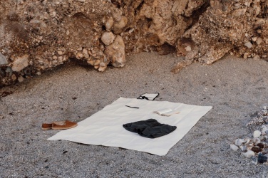 Logo trade promotional items image of: VINGA Volonne AWARE™ recycled canvas picnic blanket