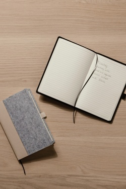 Logo trade corporate gifts picture of: VINGA Albon GRS recycled felt notebook