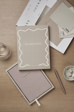 Logo trade promotional giveaway photo of: VINGA Thankfulness GRS recycled paper journal