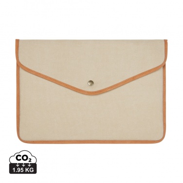 Logo trade promotional giveaways image of: VINGA Bosler GRS recycled canvas 16" laptop sleeve