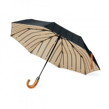 Logo trade business gift photo of: VINGA Bosler AWARE™ recycled pet 21" foldable umbrella