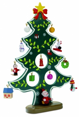Logo trade promotional gift photo of: Wooden xmas tree decoration